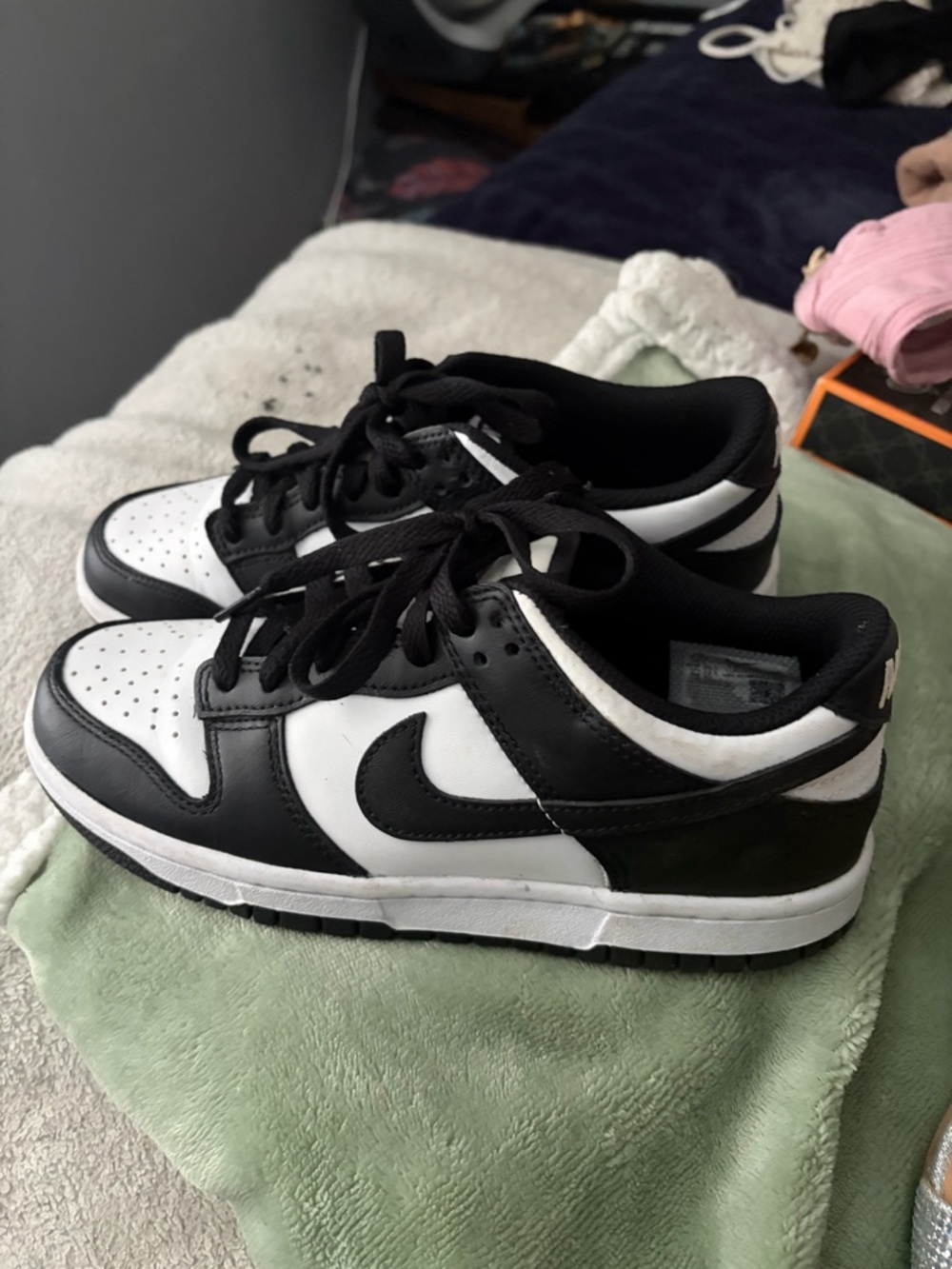 Nike Kids Black and White Low-Top Sneakers